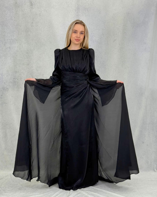 Drapeli Janjan Abiye Elbise