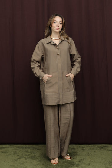 Düğme Detaylı Takım