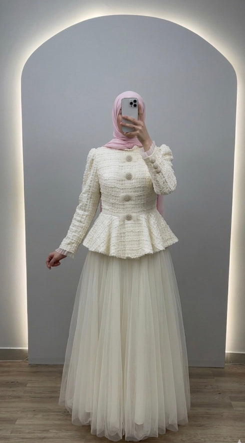 Livia Abendkleid Beige