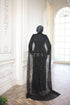 Special Design Evening Dress with Cape – Black