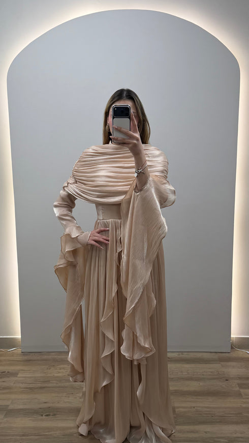 Duru Evening Dress Beige