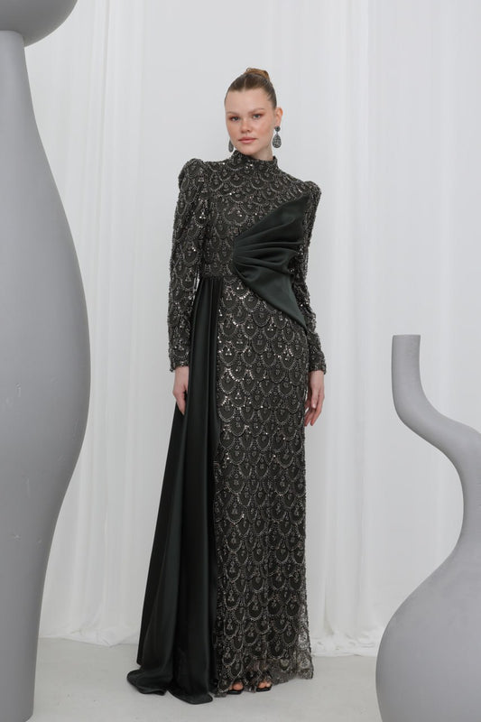 Özel Tasarım Taş İşlemeli Abiye