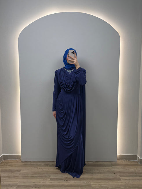 Marina Abiye Elbise Koyu Mavi