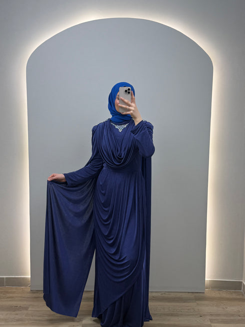 Marina Abiye Elbise Koyu Mavi