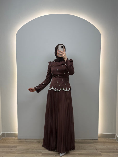 Isabella Abendkleid Braun