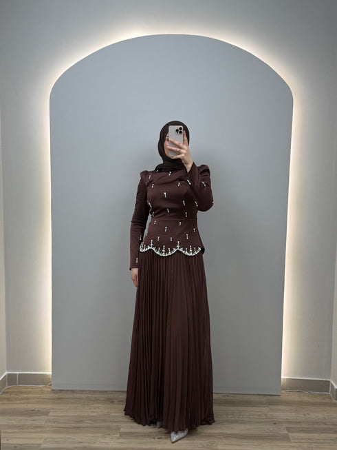 Isabella Abendkleid Braun