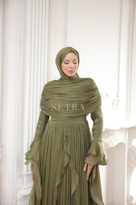 Aura Özel Tasarım Abiye Elbise – A. Zeytin Yeşili