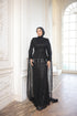 Special Design Evening Dress with Cape – Black