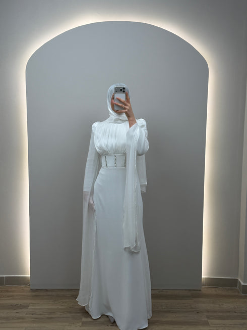 Lorena Evening Dress White