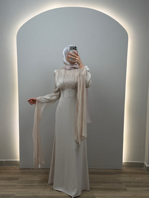 Lorena Evening Dress Beige