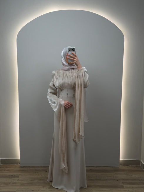 Lorena Evening Dress Beige
