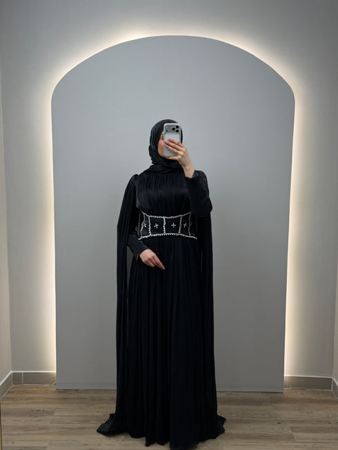 Alina Siyah Abiye Elbise