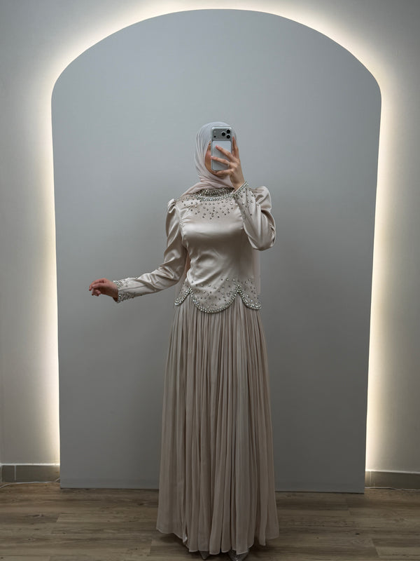 Aria Abendkleid Beige