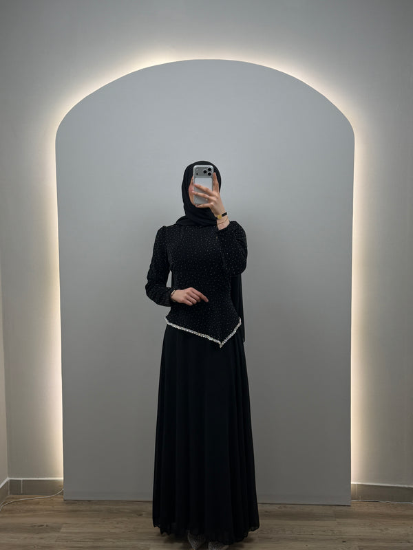 Talia Siyah Abiye Elbise