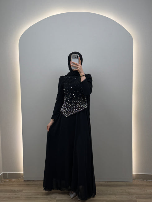 Suna Siyah Abiye Elbise