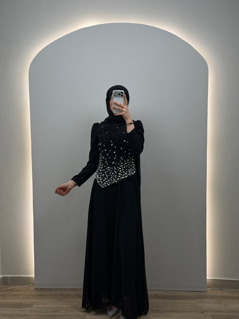 Suna Siyah Abiye Elbise