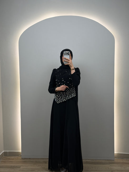 Suna Siyah Abiye Elbise