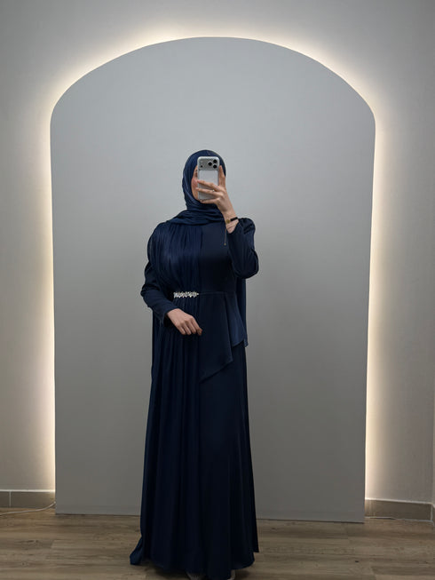Elva Evening Dress Dark Blue