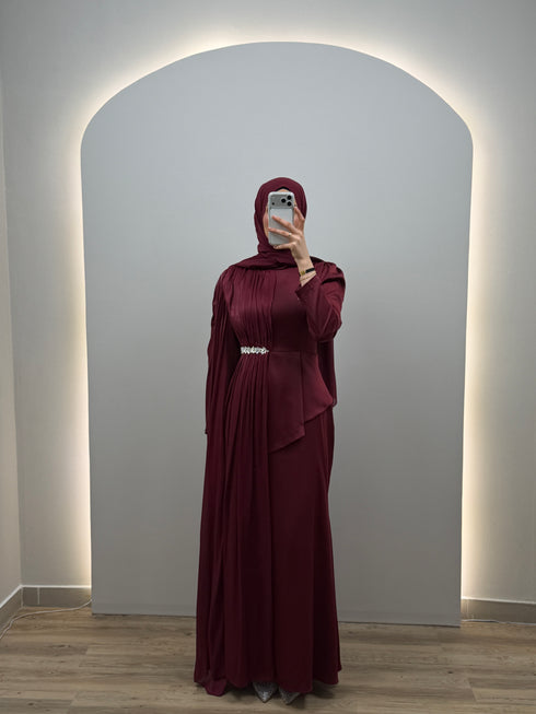 Elva Kırmızı Abiye Elbise