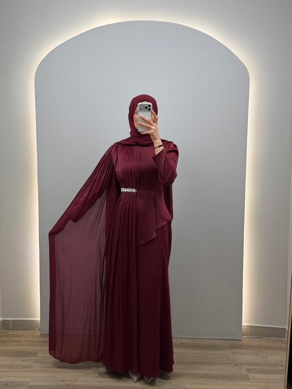 Elva Kırmızı Abiye Elbise