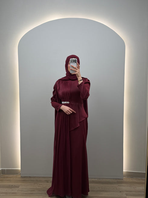 Elva Kırmızı Abiye Elbise