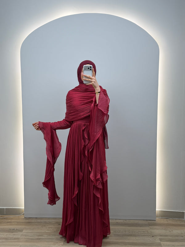 Duru Kırmızı Abiye Elbise