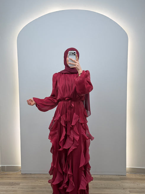 Liana Abiye Elbise Kırmızı