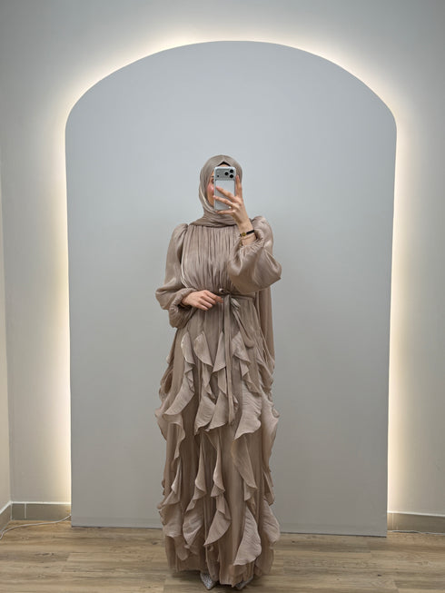 Liana Abiye Elbise Bej