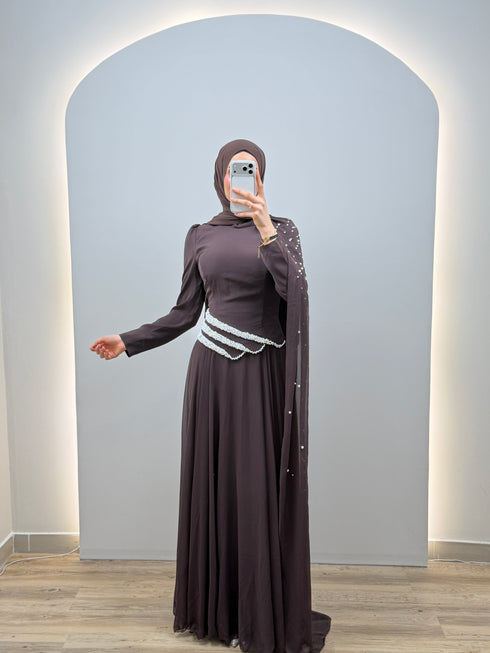 Luma Abiye Elbise Kahverengi