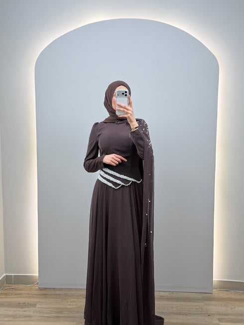 Luma Abiye Elbise Kahverengi