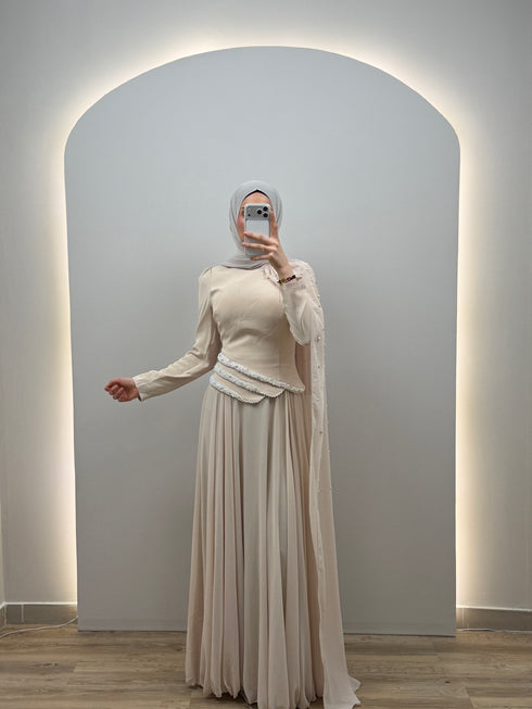 Luma Abendkleid Beige