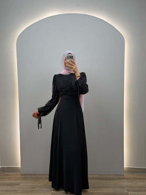 Rena Siyah Abiye Elbise