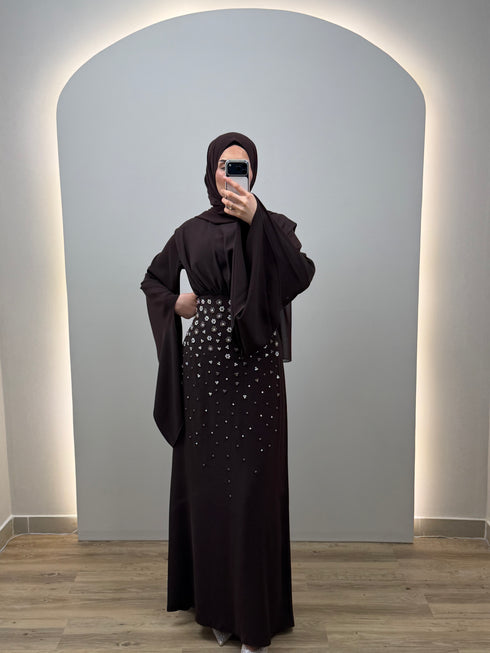 Celina Kahverengi Abiye