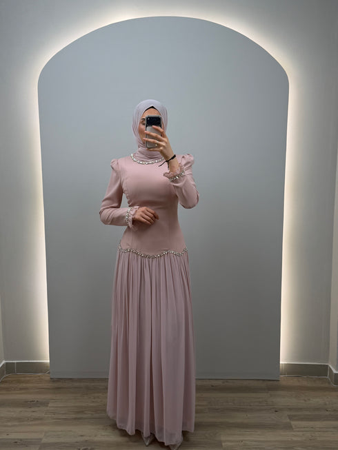 Leona Abiye Elbise Pembe