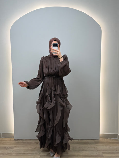 Liana Evening Dress Brown