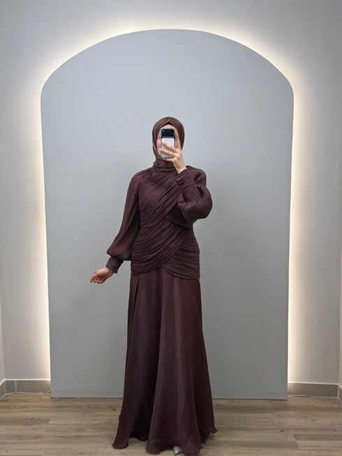 Samira Abendkleid Braun