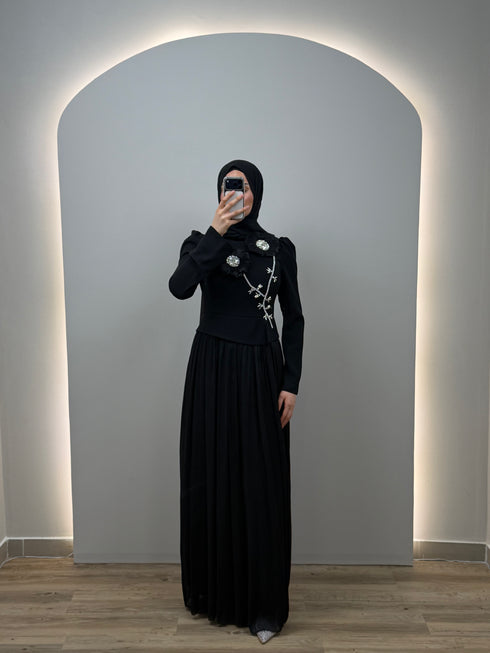 Nora Siyah Abiye Elbise