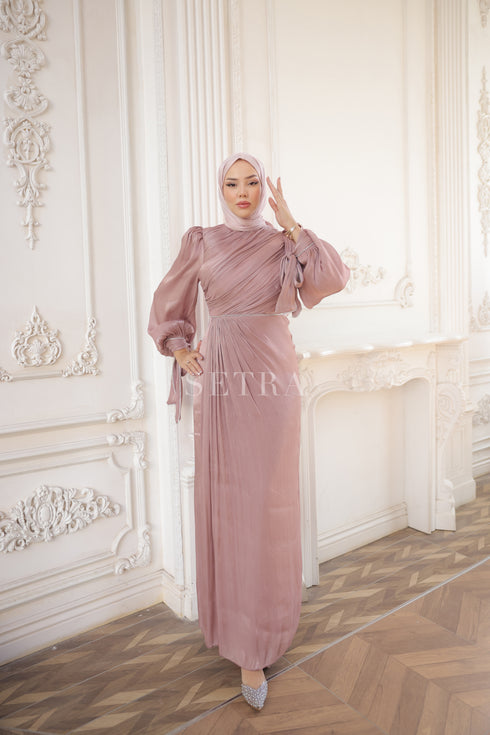 Şık Taş Detaylı Tesettür Abiye