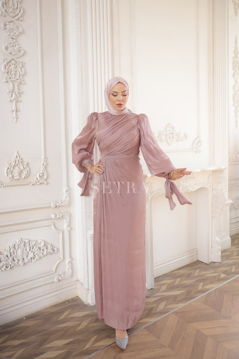 Şık Taş Detaylı Tesettür Abiye