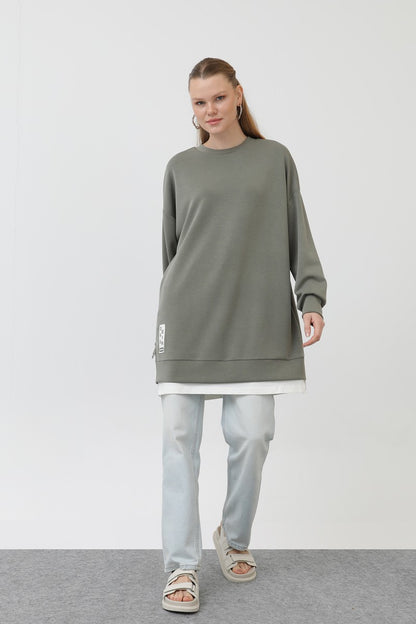 Ön Etiket Detaylı Tunik