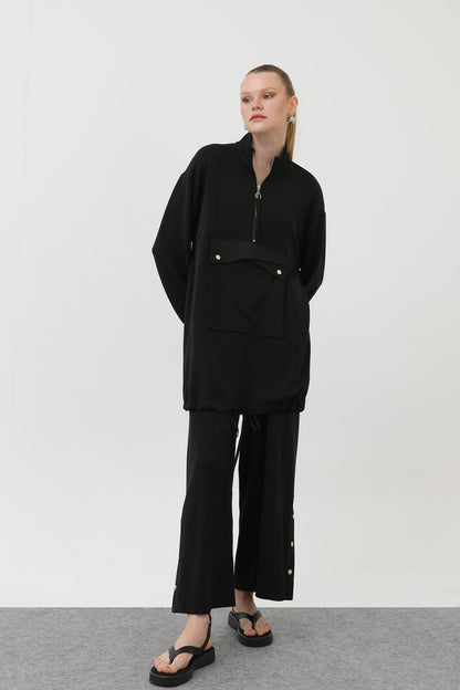 Cep Detaylı Fermuarlı Takım