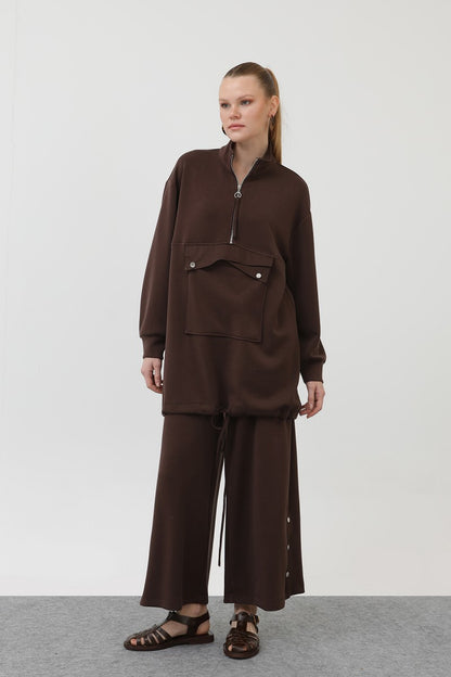 Cep Detaylı Fermuarlı Takım