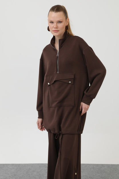 Cep Detaylı Fermuarlı Takım