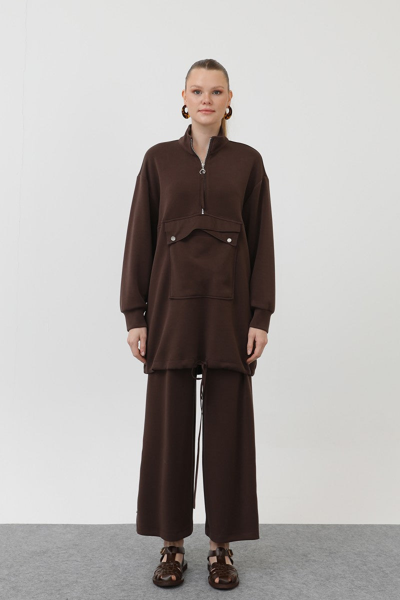 Cep Detaylı Fermuarlı Takım