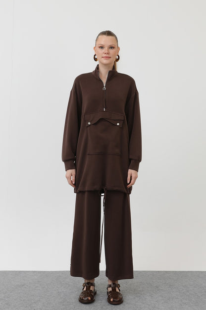 Cep Detaylı Fermuarlı Takım