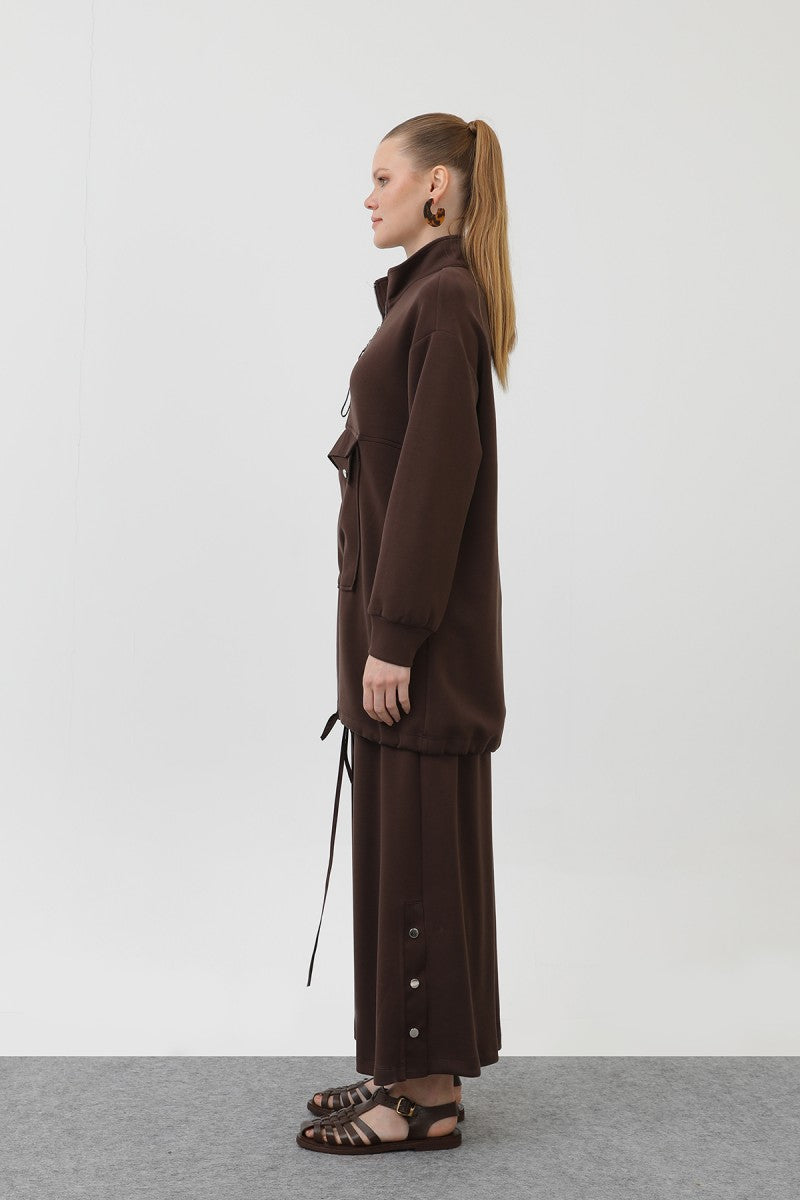 Cep Detaylı Fermuarlı Takım