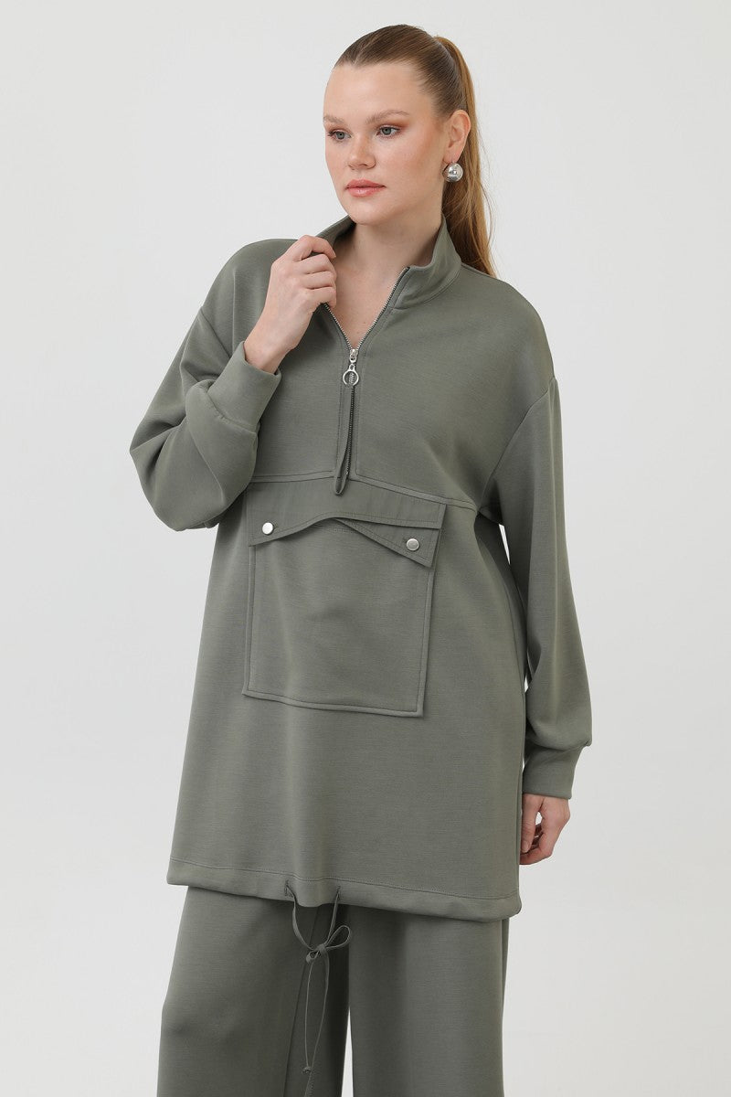 Cep Detaylı Fermuarlı Takım