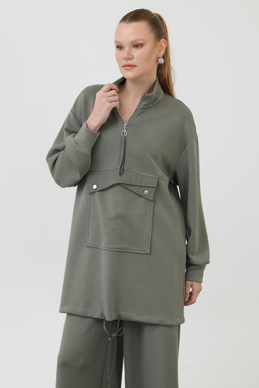 Cep Detaylı Fermuarlı Takım