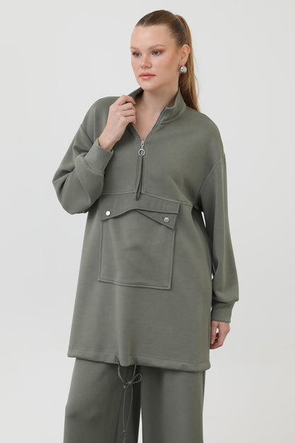 Cep Detaylı Fermuarlı Takım