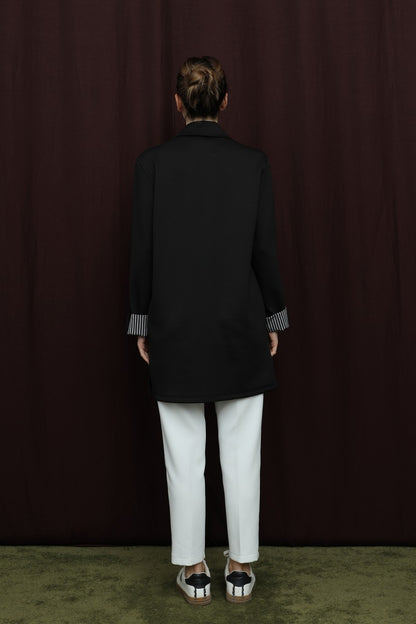 Basıc Pat ve Kol Detaylı Tunik